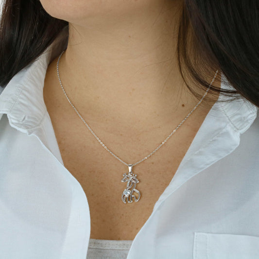 Gift For Daughter - Always Watch Over You - Giraffe Necklace