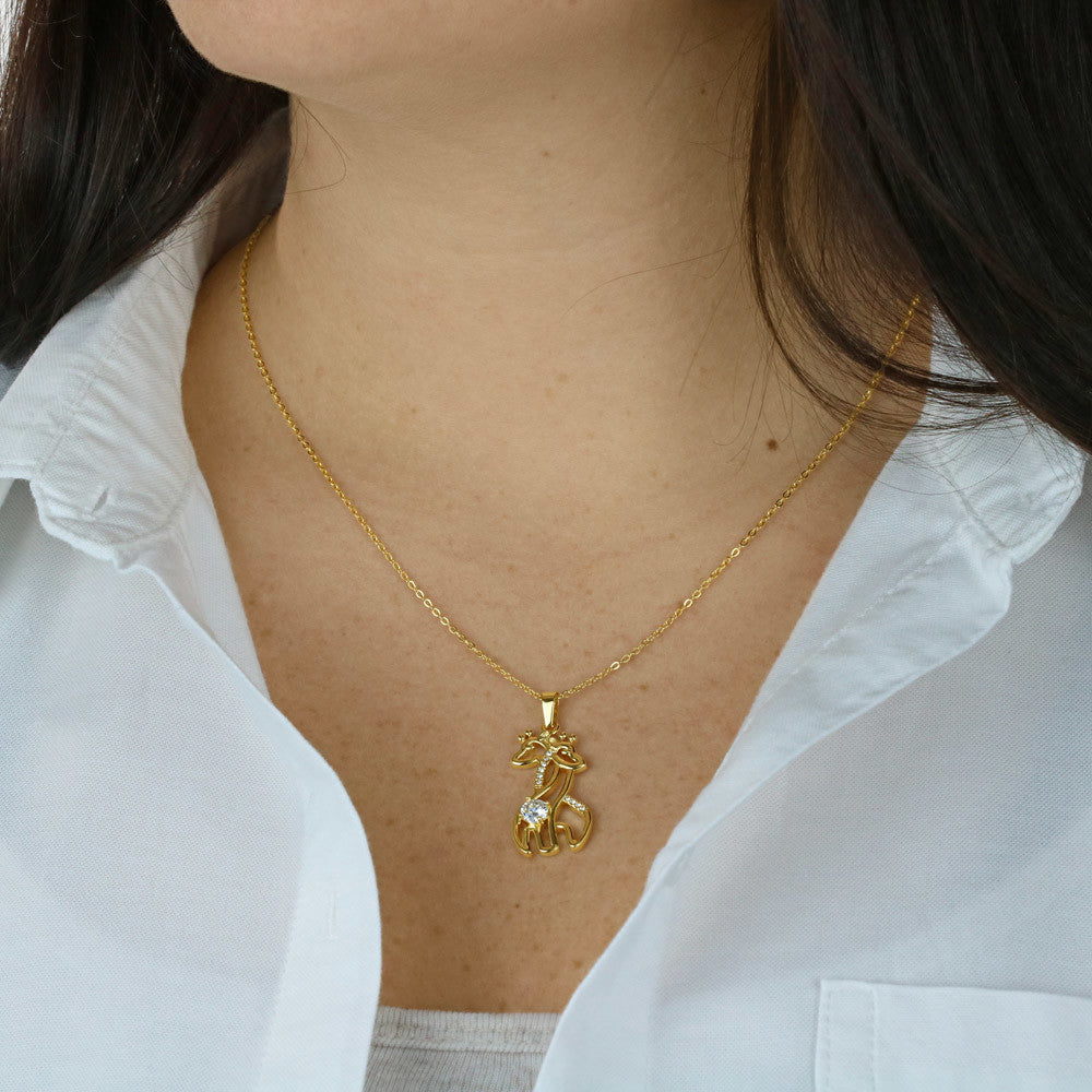 Gift For Daughter - Be My Little Girl - Giraffe Necklace