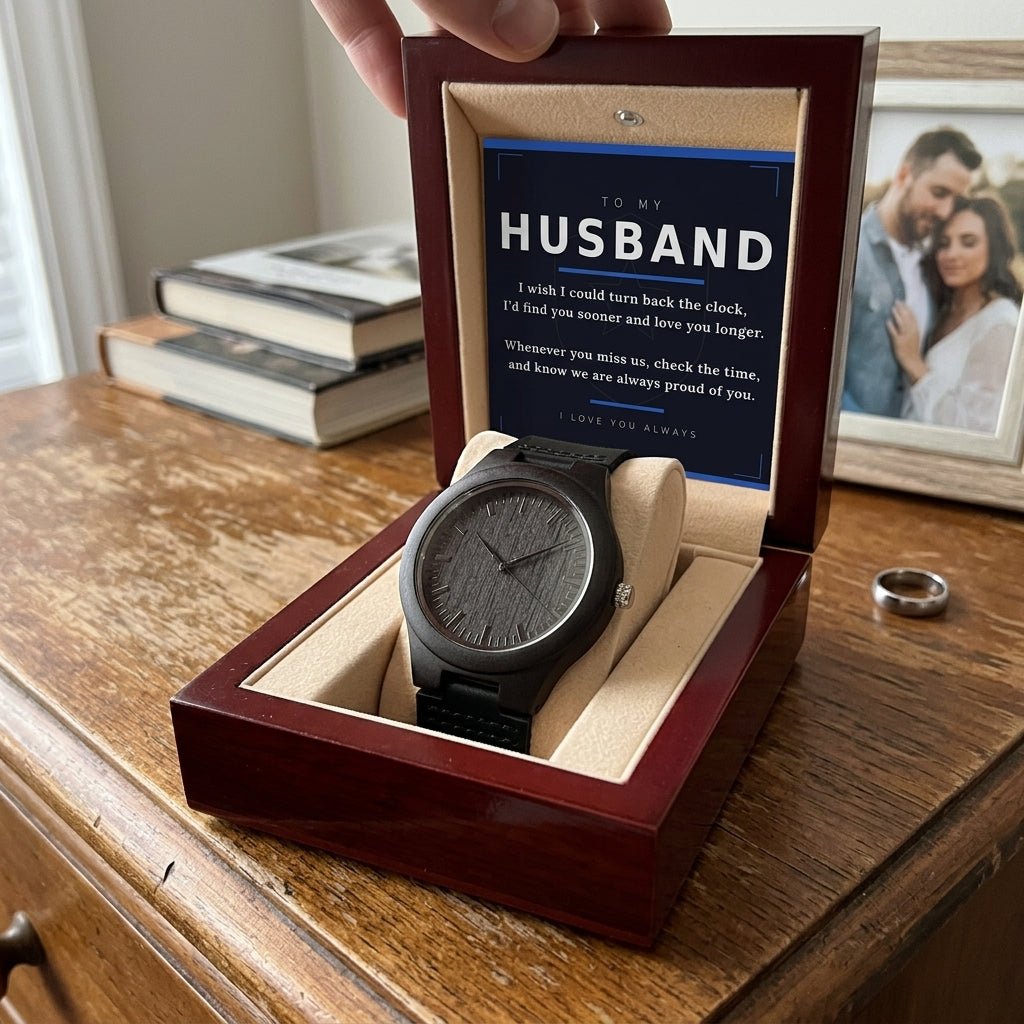 Always Proud of You Gift For Husband - Wooden Watch