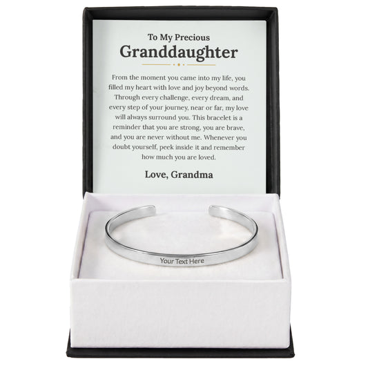 Gift For Granddaughter - Her Reminder - Engravable Bracelet