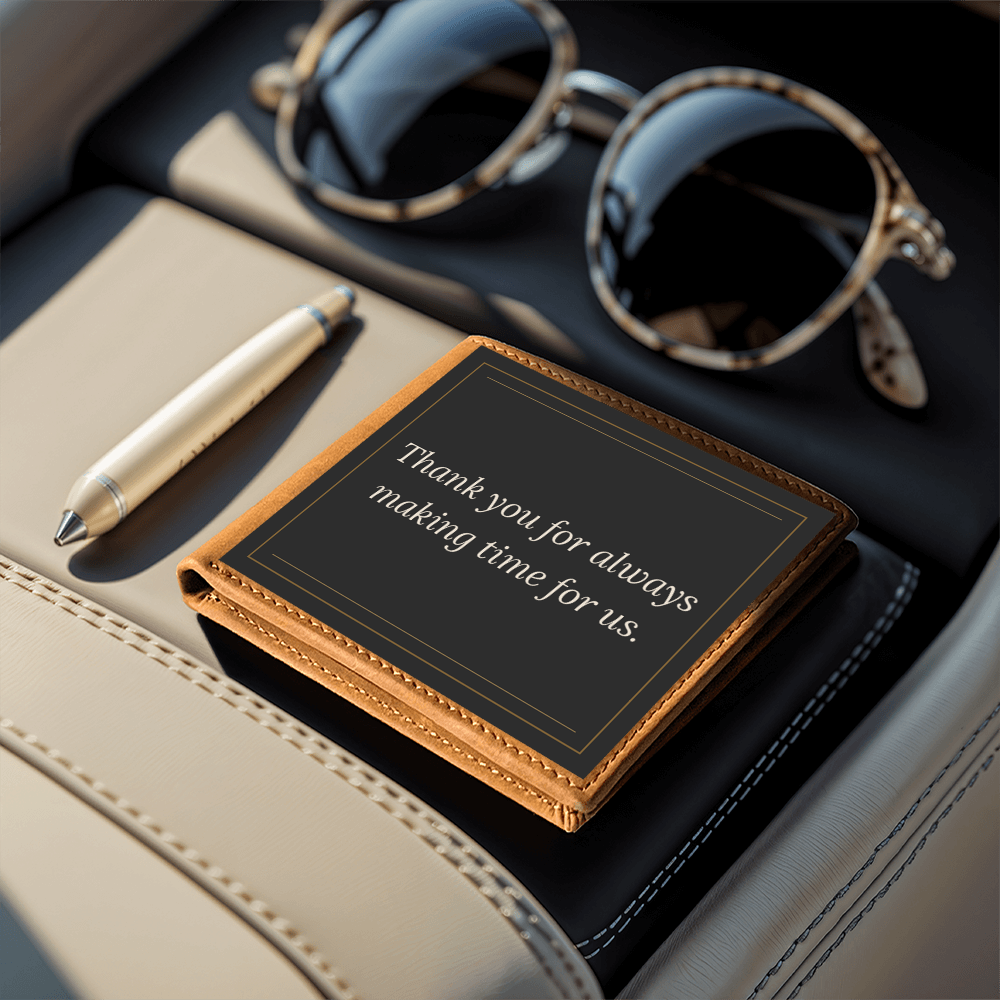 For Dad — Genuine Leather Wallet with a Message