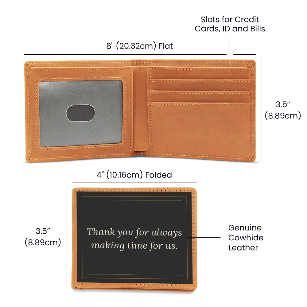 For Dad — Genuine Leather Wallet with a Message