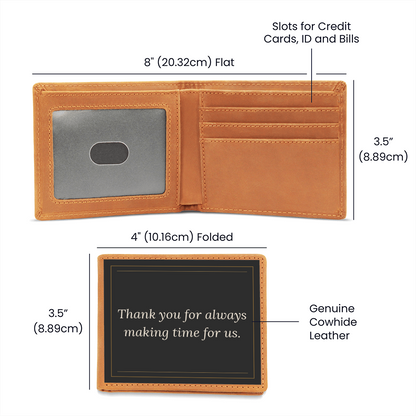 For Dad — Genuine Leather Wallet with a Message