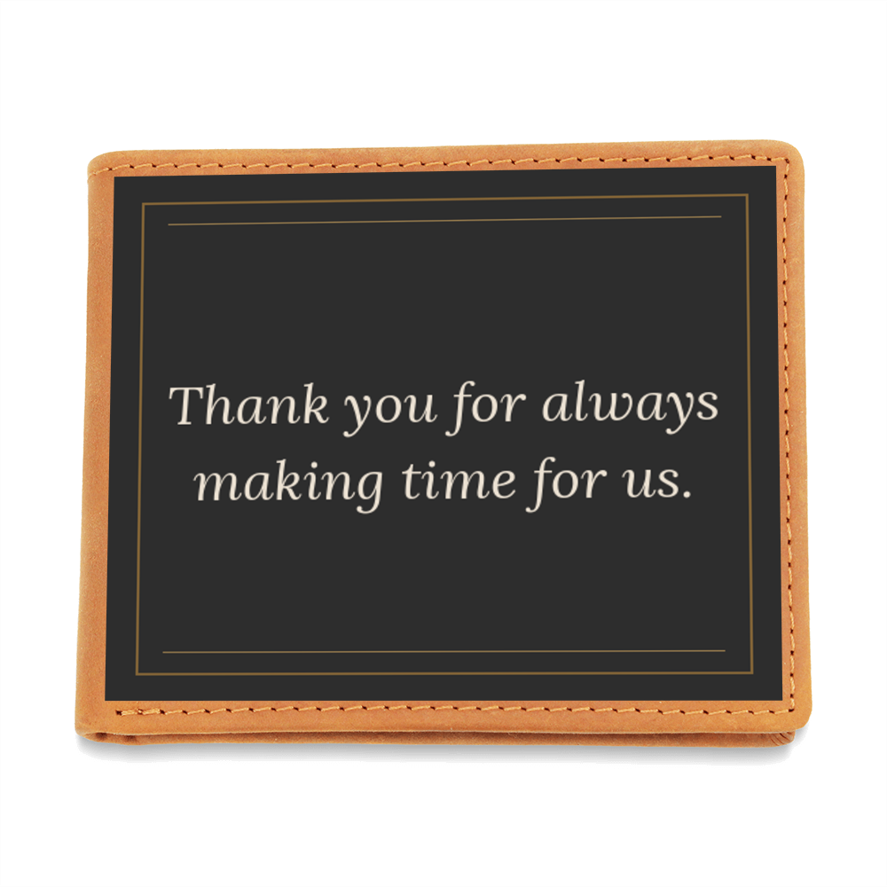 For Dad — Genuine Leather Wallet with a Message