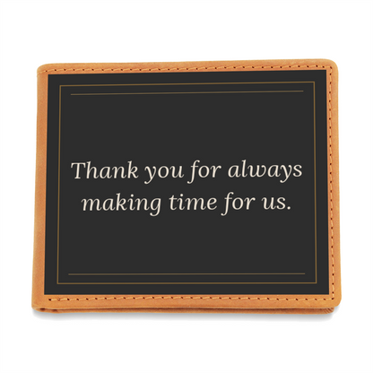For Dad — Genuine Leather Wallet with a Message