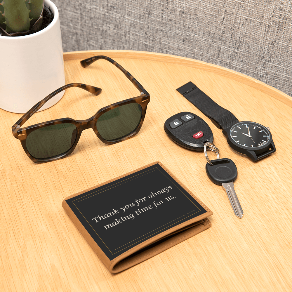 For Dad — Genuine Leather Wallet with a Message