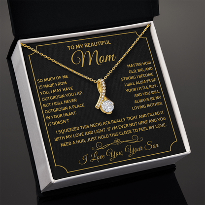To My Mom Meaningful Necklace Gift with Keepsake Message Card