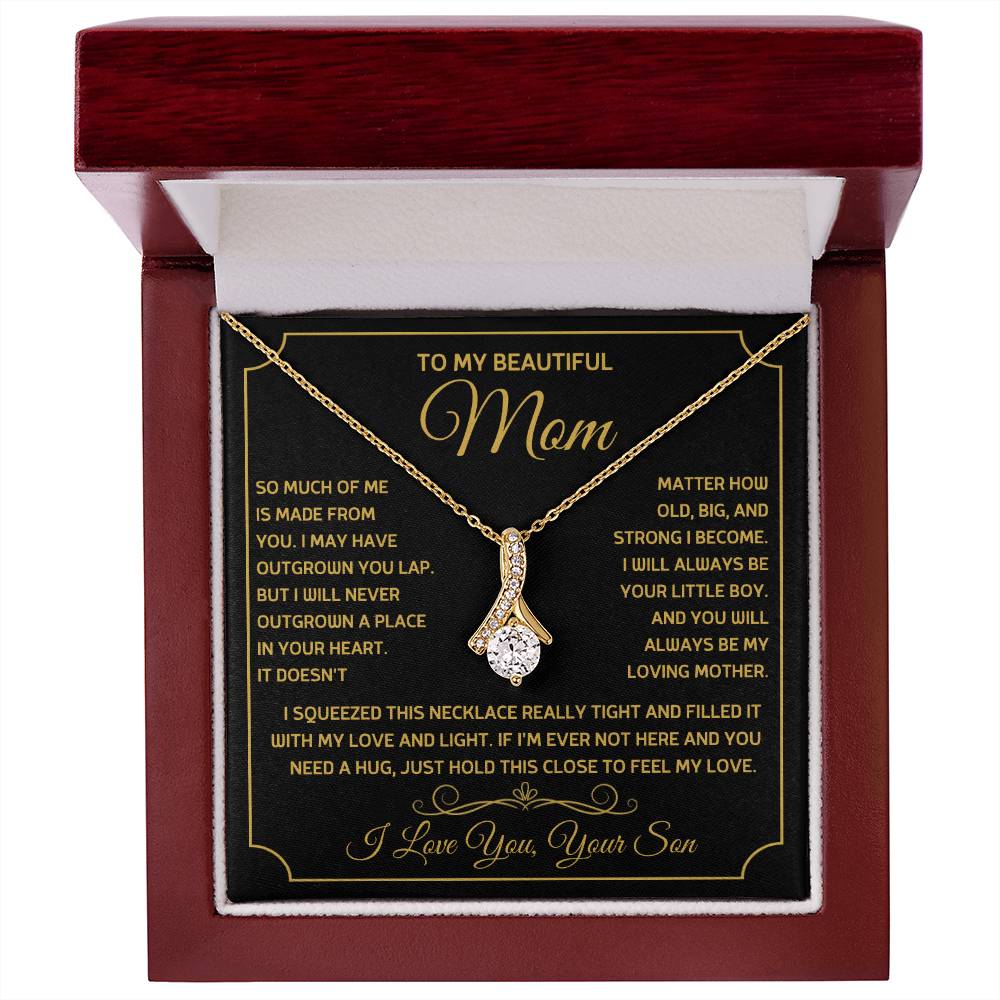 To My Mom Meaningful Necklace Gift with Keepsake Message Card