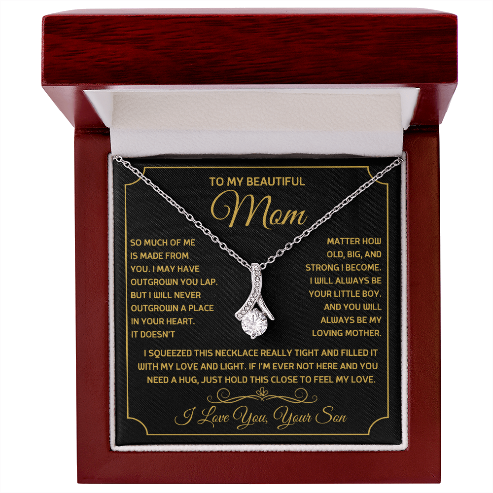 To My Mom Meaningful Necklace Gift with Keepsake Message Card