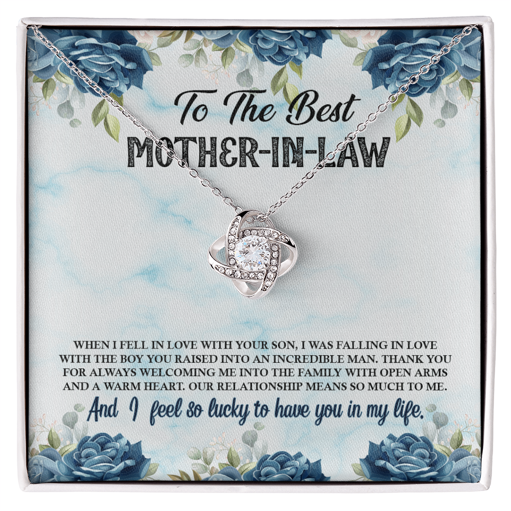 Gift For Mother in Law - Means So Much to Me - Infinity Knot