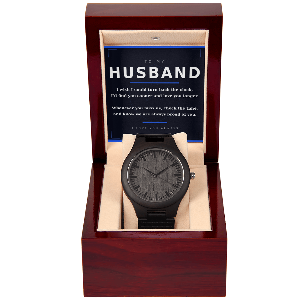 Always Proud of You Gift For Husband - Wooden Watch