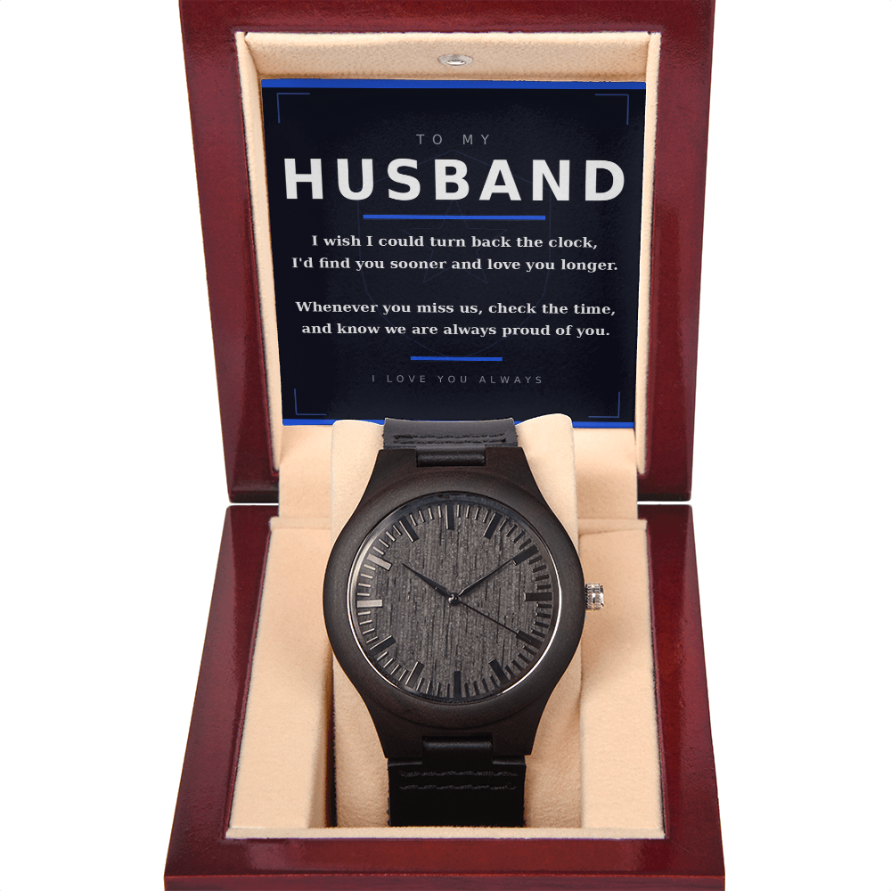 Always Proud of You Gift For Husband - Wooden Watch