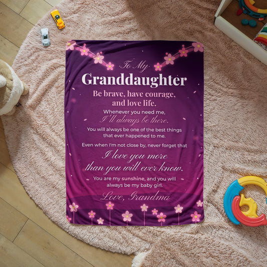 Gift For Grandaughter - You Are My Sunshine - Sherpa Blanket