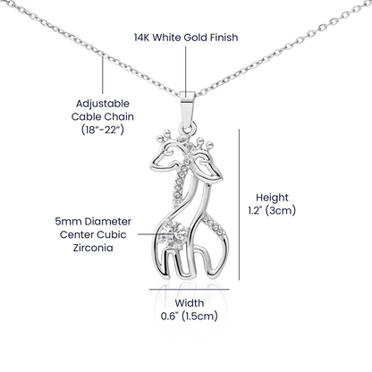 Gift For Daughter - Always Watch Over You - Giraffe Necklace