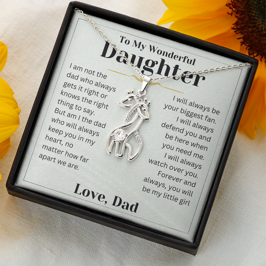 Gift For Daughter - Always Watch Over You - Giraffe Necklace
