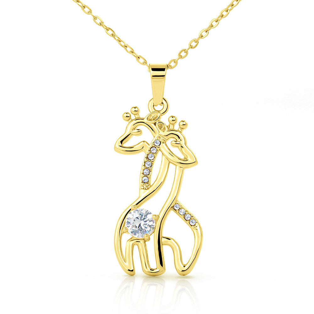 Gift For Granddaughter - Promise to Love You - Giraffe Necklace